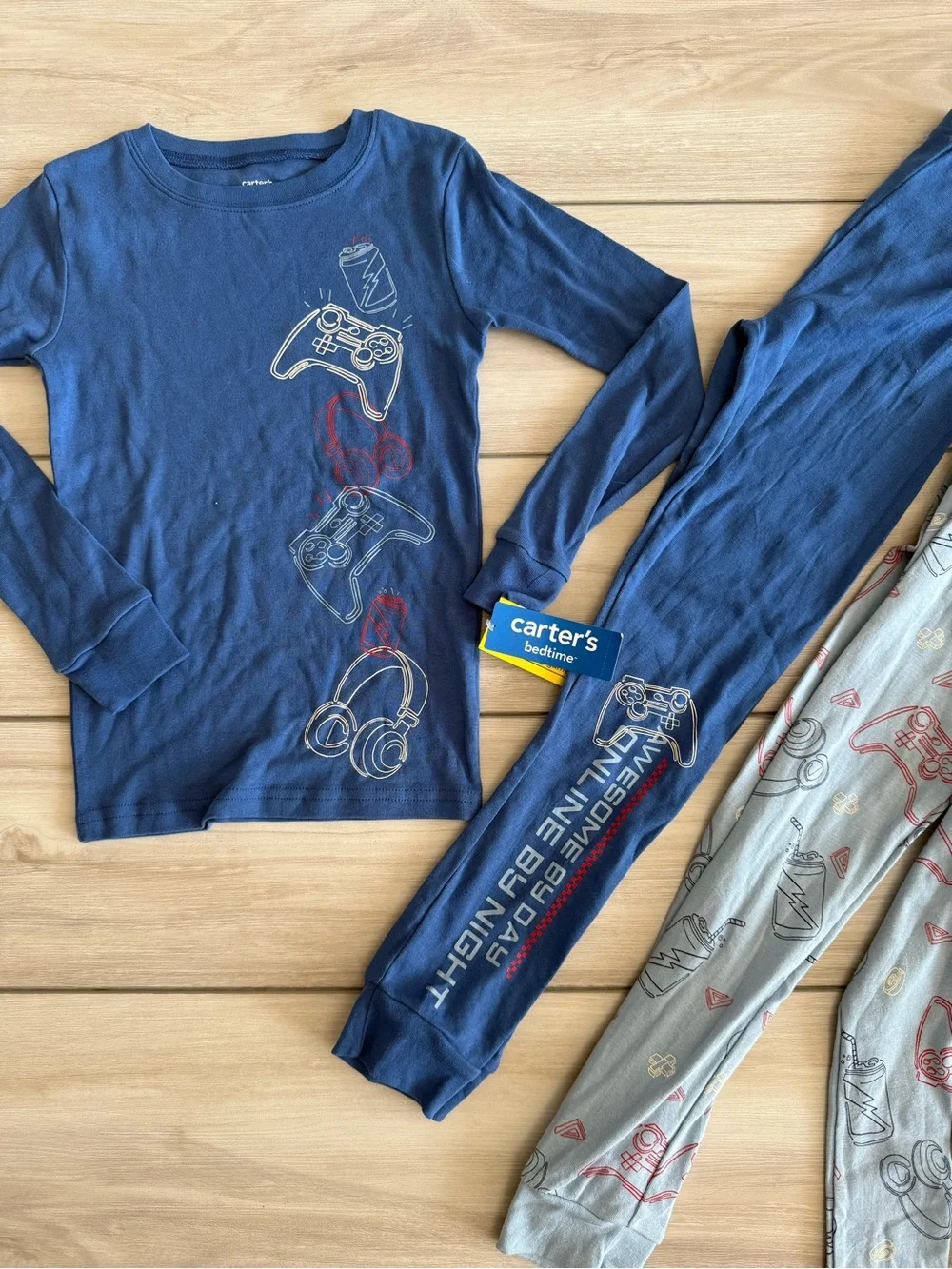 Carter's Gaming 4 Piece Pajama Set Blue Size 8/8A NWT